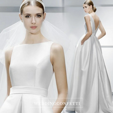 將圖片載入圖庫檢視器，The Roxanna Wedding Bridal Satin Long Dress  (Customisable) - WeddingConfetti