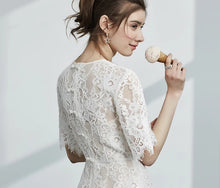 將圖片載入圖庫檢視器，The Azalea Short Sleeve Lace Dress - WeddingConfetti