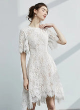將圖片載入圖庫檢視器，The Azalea Short Sleeve Lace Dress - WeddingConfetti