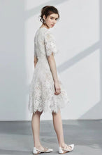 將圖片載入圖庫檢視器，The Azalea Short Sleeve Lace Dress - WeddingConfetti