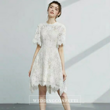 將圖片載入圖庫檢視器，The Azalea Short Sleeve Lace Dress - WeddingConfetti