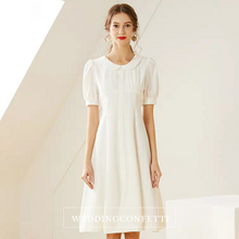 將圖片載入圖庫檢視器，The Bertilly Short Puffed Sleeves Dress - WeddingConfetti