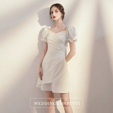將圖片載入圖庫檢視器，The Rhys Short Puffed Sleeves Dress - WeddingConfetti