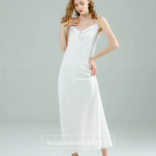 將圖片載入圖庫檢視器，The Franca White Satin Dress - WeddingConfetti