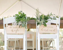 將圖片載入圖庫檢視器，Wedding Decor -  Wedding Bride &amp; Groom Chair Sign / Photography Prop - WeddingConfetti