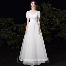 將圖片載入圖庫檢視器，The Paisley Wedding Bridal Short Sleeves Gown - WeddingConfetti