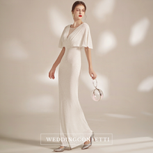 將圖片載入圖庫檢視器，The Serena Off White Flare Sleeves Gown - WeddingConfetti