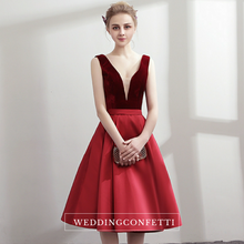 將圖片載入圖庫檢視器，The Ladelle Red Sleeveless Short Gown - WeddingConfetti