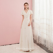 將圖片載入圖庫檢視器，Velda 白色 / 紅色短袖禮服