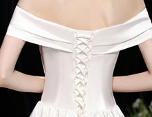 將圖片載入圖庫檢視器，The Orlean Wedding Bridal Off Shoulder Satin Gown - WeddingConfetti