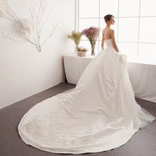 將圖片載入圖庫檢視器，The Izzey Wedding Bridal Satin Tube Gown - WeddingConfetti