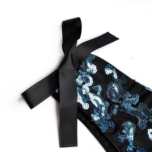 將圖片載入圖庫檢視器，The Makayla Sequined Blue Sleeveless Gown - WeddingConfetti