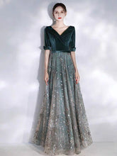 將圖片載入圖庫檢視器，The Michaela Long Sleeves Blue Gown - WeddingConfetti