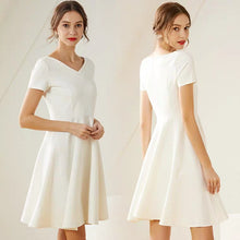 將圖片載入圖庫檢視器，The Mary White Short Sleeeves Dress (Available in Long Sleeves) - WeddingConfetti