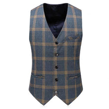 將圖片載入圖庫檢視器，Vauseton Groom Men's Checkered Suit Jacket, Vest and Pants (3 Piece) - WeddingConfetti