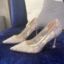 將圖片載入圖庫檢視器，The Leila Wedding Bridal Champagne Heels - WeddingConfetti
