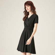 將圖片載入圖庫檢視器，The Vanesse Black Short Sleeves Dress - WeddingConfetti