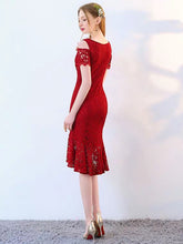 將圖片載入圖庫檢視器，The Keridia Off Shoulder Black / Red Lace Dress (Available In 2 Colours) - WeddingConfetti