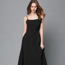 將圖片載入圖庫檢視器，The Alex Sleeveless Midi Black Dress - WeddingConfetti