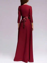 將圖片載入圖庫檢視器，The Azura Red/ Blue Long Sleeves Dress - WeddingConfetti