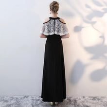 將圖片載入圖庫檢視器，The Lorde Lace Off Shoulder / Halter Black Dress - WeddingConfetti