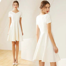 將圖片載入圖庫檢視器，The Mary White Short Sleeeves Dress (Available in Long Sleeves) - WeddingConfetti