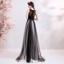 將圖片載入圖庫檢視器，The Cornelia Black Lace Sleeveless Ombre Dress - WeddingConfetti