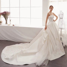 將圖片載入圖庫檢視器，The Izzey Wedding Bridal Satin Tube Gown - WeddingConfetti