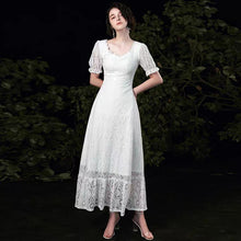 將圖片載入圖庫檢視器，The Tetrine Wedding Bridal Short Sleeves Lace Gown - WeddingConfetti