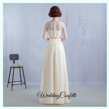 將圖片載入圖庫檢視器，The Myra White / Red / Grey / Black / Champagne Long Sleeves Lace Evening Gown - WeddingConfetti