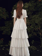 將圖片載入圖庫檢視器，The Penelope Wedding Bridal Short Sleeve Dress - WeddingConfetti