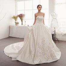 將圖片載入圖庫檢視器，The Izzey Wedding Bridal Satin Tube Gown - WeddingConfetti
