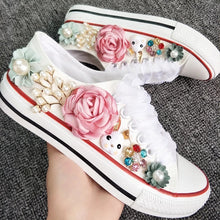將圖片載入圖庫檢視器，Wedding Bridal Floral Sneakers (Available in 2 colours) - WeddingConfetti