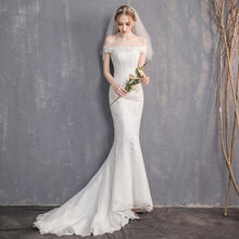 將圖片載入圖庫檢視器，The Renalyda Wedding Bridal Lace Off Shoulder Gown - WeddingConfetti