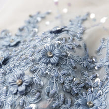 將圖片載入圖庫檢視器，The Kera Blue Sleeveless Gown - WeddingConfetti