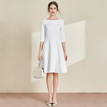 將圖片載入圖庫檢視器，The Lisa Off White Short/Long Sleeves Round Neck Dress - WeddingConfetti