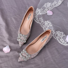 將圖片載入圖庫檢視器，The Primrose Wedding Crystal Flats - WeddingConfetti