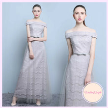將圖片載入圖庫檢視器，The Layla Long Off Shoulder Evening Gown - WeddingConfetti