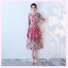 將圖片載入圖庫檢視器，The Acadia Pink Floral Dress - WeddingConfetti