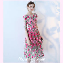 將圖片載入圖庫檢視器，The Acadia Pink Floral Dress - WeddingConfetti
