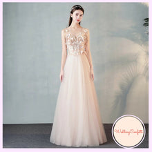 將圖片載入圖庫檢視器，The Caryssa Pink Sleeveless Butterfly Lace Dress - WeddingConfetti