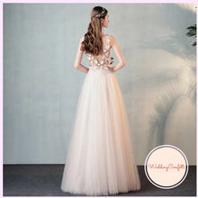 將圖片載入圖庫檢視器，The Caryssa Pink Sleeveless Butterfly Lace Dress - WeddingConfetti