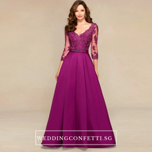 將圖片載入圖庫檢視器，The Dandelion Long Lace Sleeves Dress / Gown - WeddingConfetti