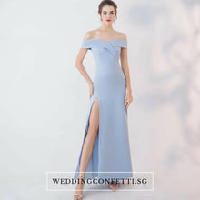 將圖片載入圖庫檢視器，The Edita Blue/Black/Red/Pink Off Shoulder Dress - WeddingConfetti