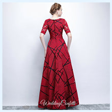 將圖片載入圖庫檢視器，The Eliza Red Long Sleeves Dress - WeddingConfetti