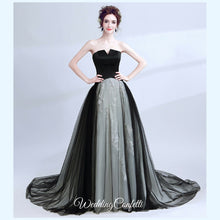 將圖片載入圖庫檢視器，The Galina Ombre Black Tube Gown - WeddingConfetti
