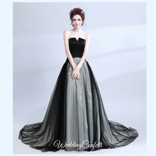 將圖片載入圖庫檢視器，The Galina Ombre Black Tube Gown - WeddingConfetti