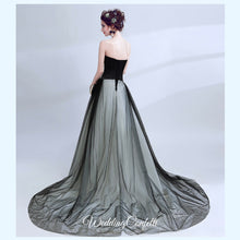 將圖片載入圖庫檢視器，The Galina Ombre Black Tube Gown - WeddingConfetti