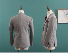 將圖片載入圖庫檢視器，Klause Groom Men's Beige / Grey / Black Suit Jacket, Vest and Pants (3 Piece) - WeddingConfetti
