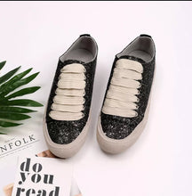 將圖片載入圖庫檢視器，Wedding Bridal Gold / Silver / Black Glitter Sneakers - WeddingConfetti